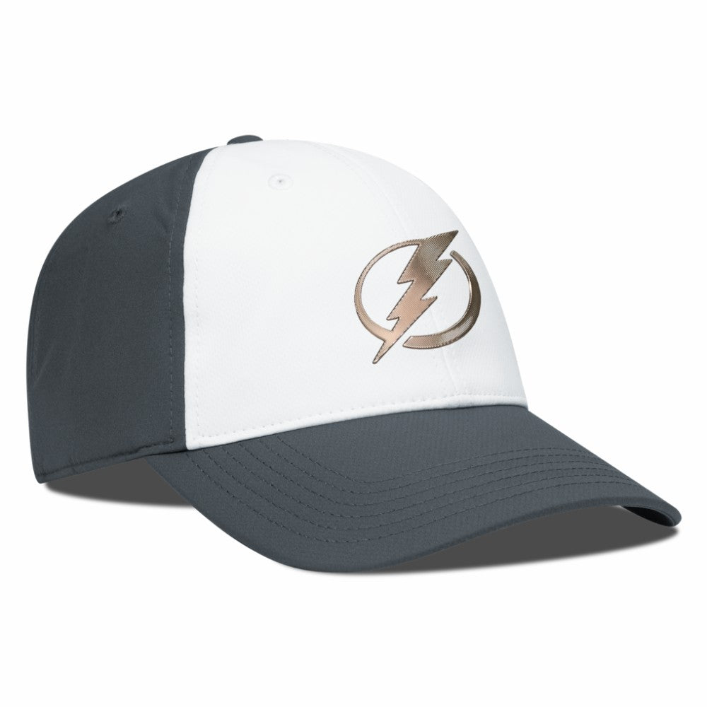 NHL Tampa Bay Lightning Levelwear Endure Copper Insignia Adjustable Hat - White/Charcoal