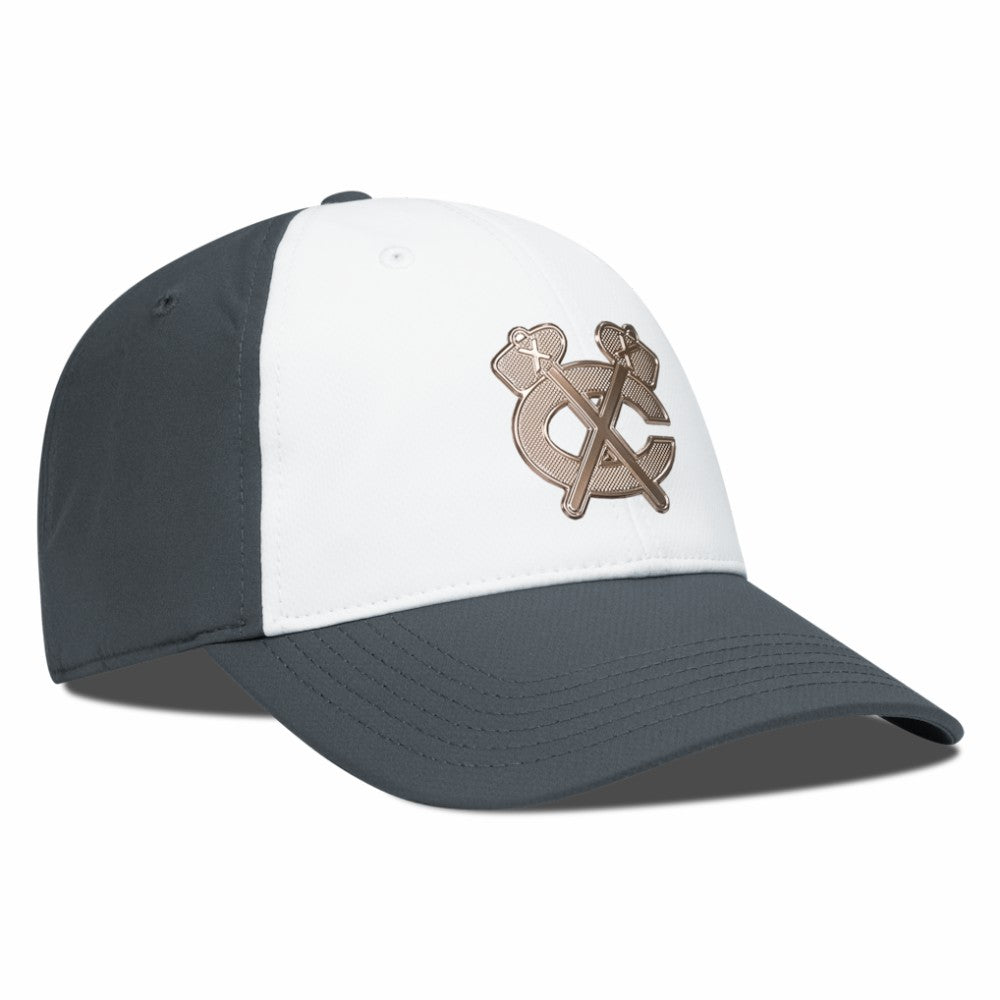 NHL Chicago Blackhawks Levelwear Endure Copper Insignia Adjustable Hat - White/Charcoal