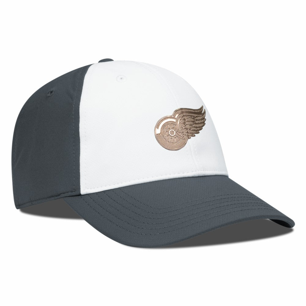 NHL Detroit Red Wings Levelwear Endure Copper Insignia Adjustable Hat - White/Charcoal