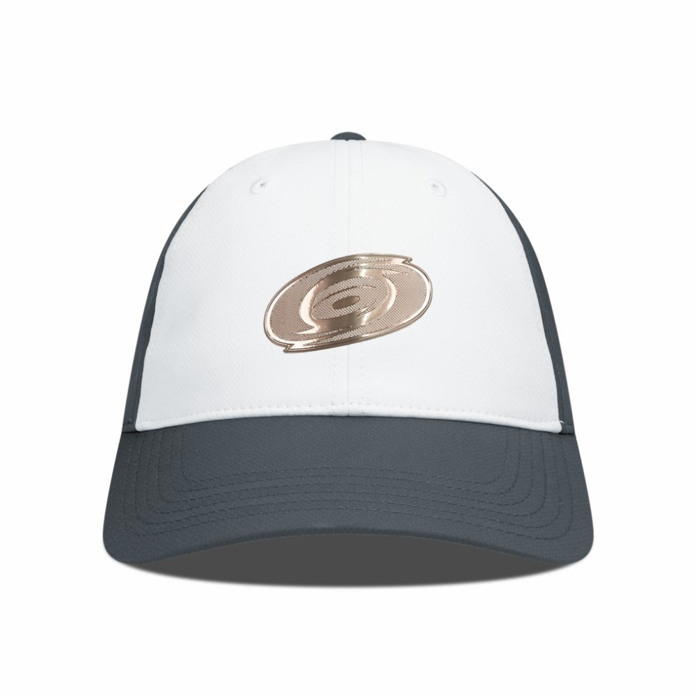 NHL Carolina Hurricanes Levelwear Endure Copper Insignia Adjustable Hat - White/Charcoal