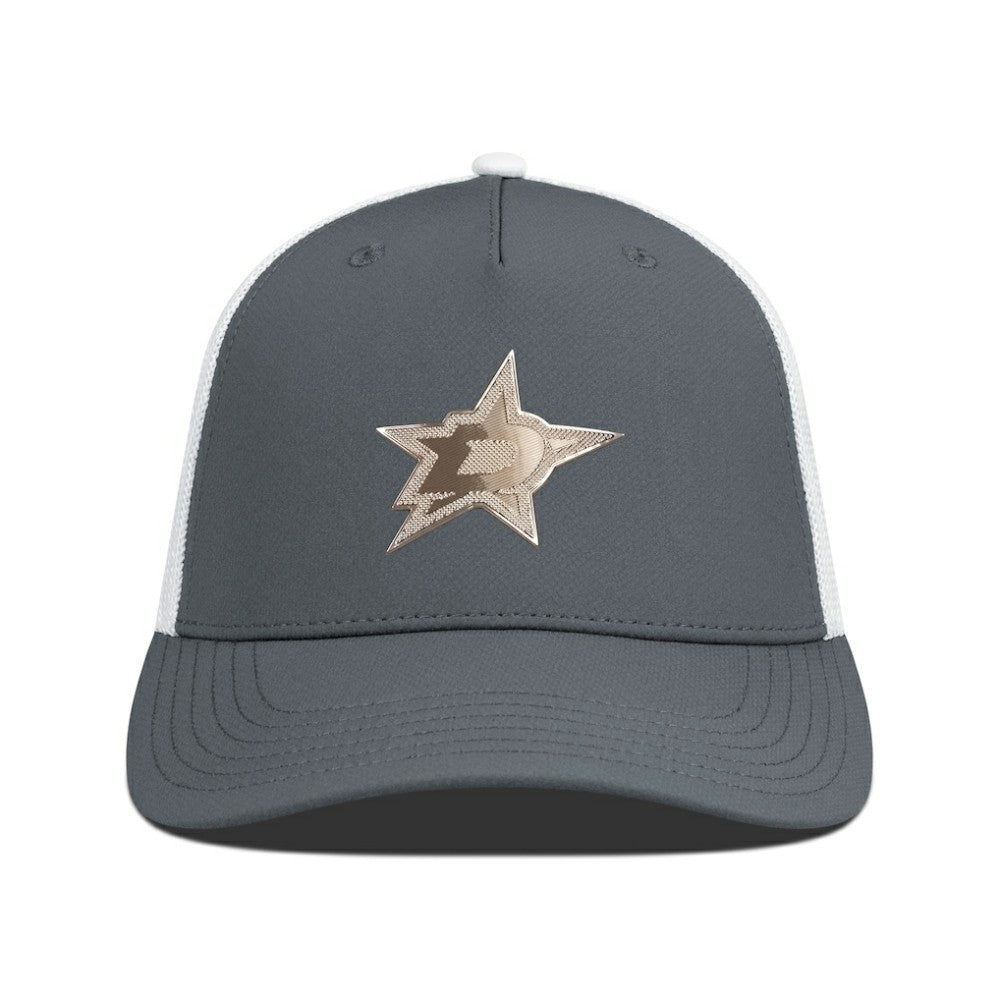 NHL Dallas Stars Levelwear Signal Copper Insignia Trucker Adjustable Hat - Charcoal/White