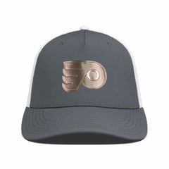 NHL Philadelphia Flyers Levelwear Signal Copper Insignia Trucker Adjustable Hat - Charcoal/White