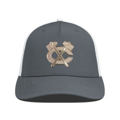 NHL Chicago Blackhawks Levelwear Signal Copper Insignia Trucker Adjustable Hat - Charcoal/White