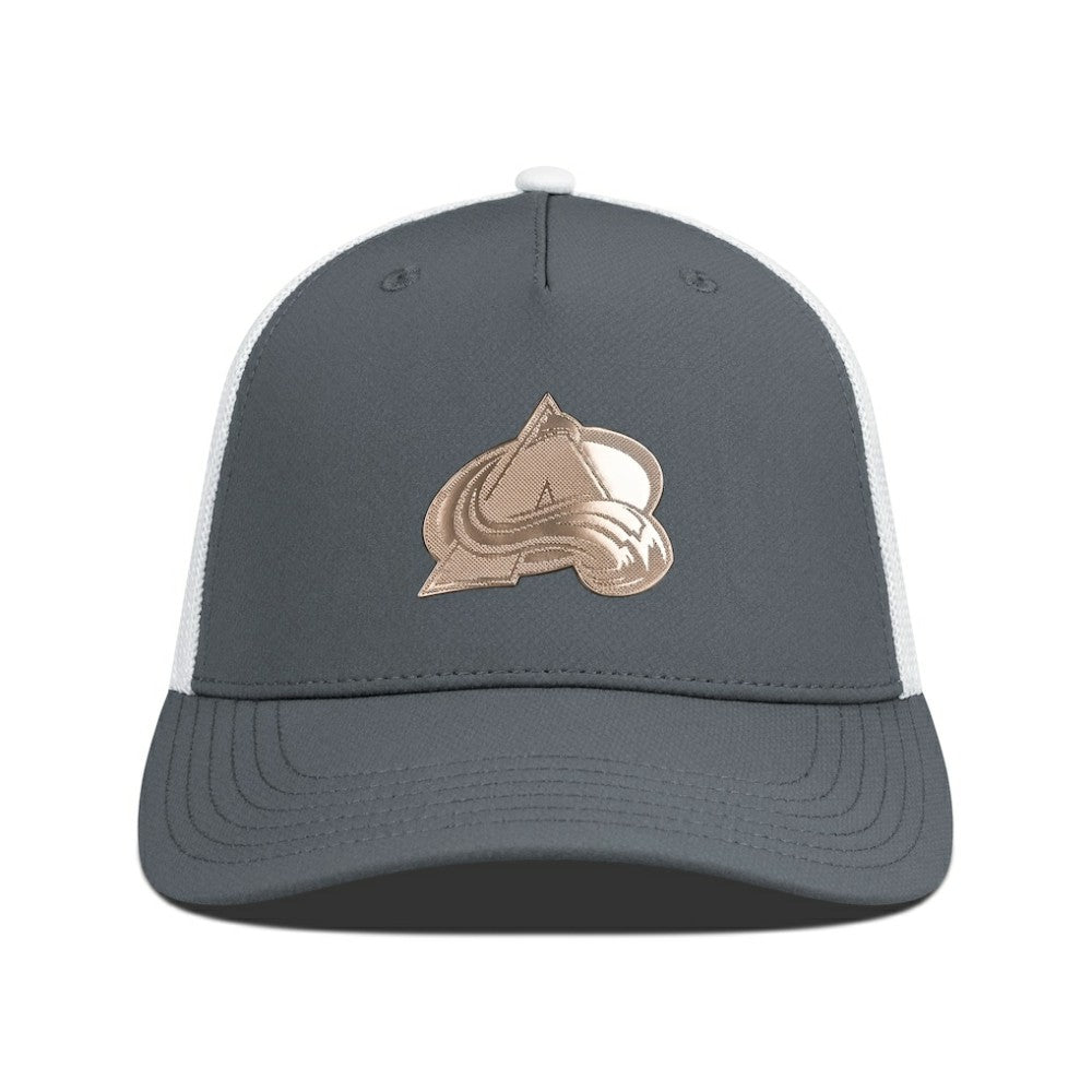 NHL Colorado Avalanche Levelwear Signal Copper Insignia Trucker Adjustable Hat - Charcoal/White