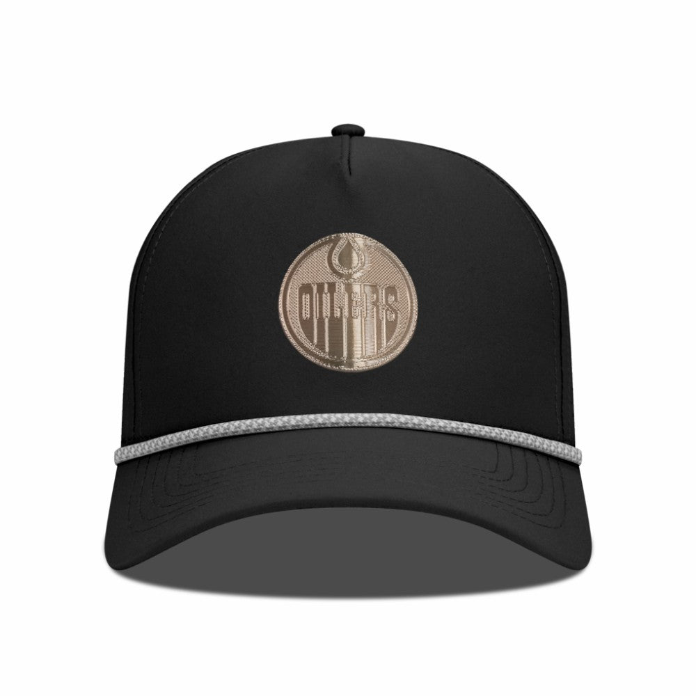 NHL Edmonton Oilers Levelwear Gordon Copper Insignia Vented Adjustable Hat - Black