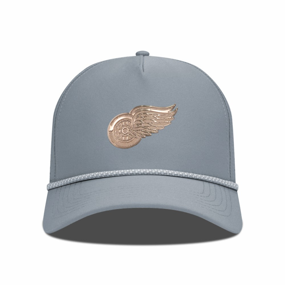 NHL Detroit Red Wings Levelwear Gordon Copper Insignia Vented Adjustable Hat - Gray