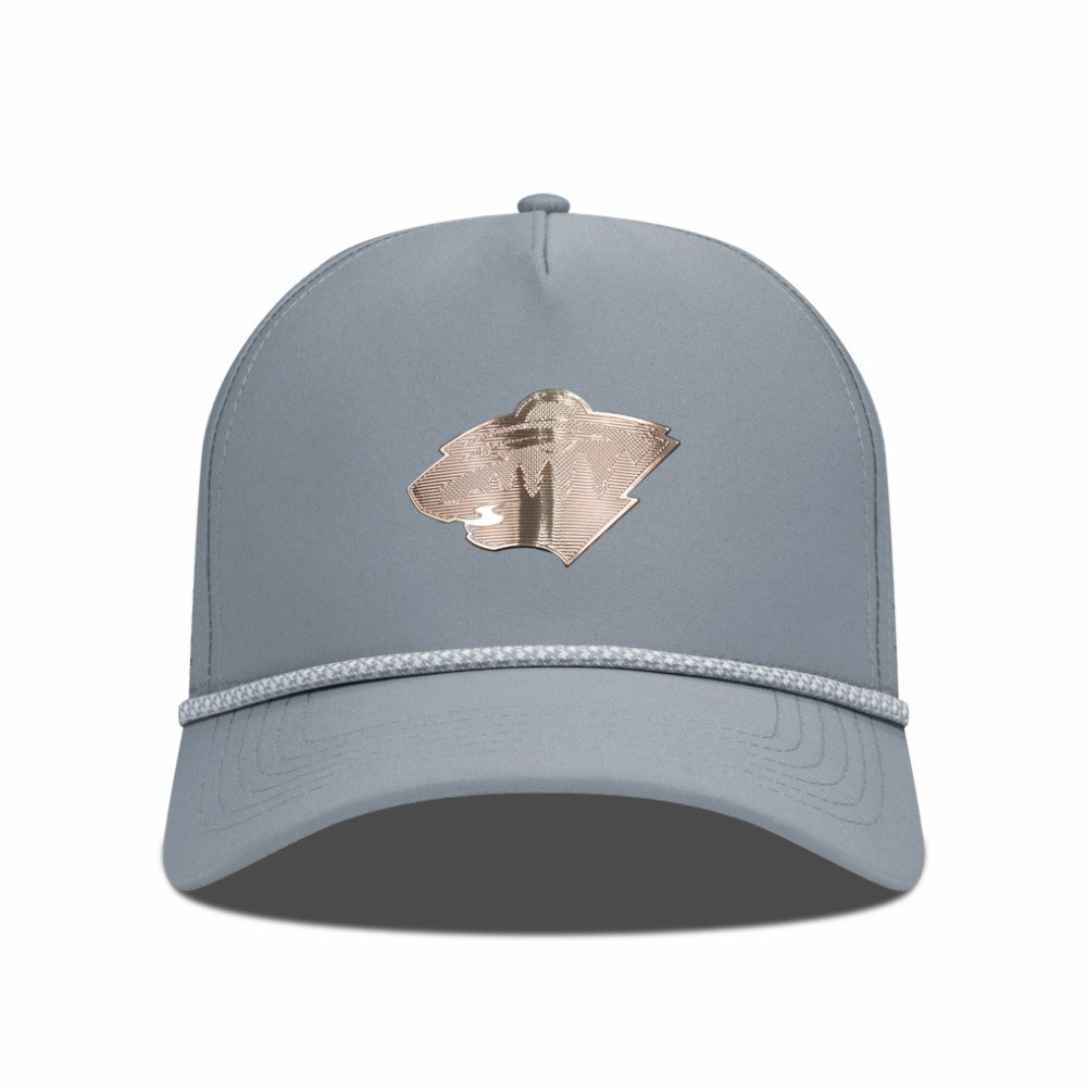NHL Minnesota Wild Levelwear Gordon Copper Insignia Vented Adjustable Hat - Gray