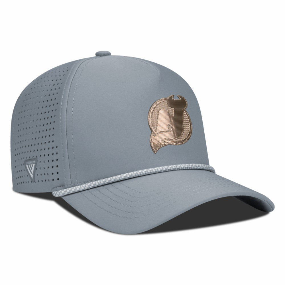 NHL New Jersey Devils Levelwear Gordon Copper Insignia Vented Adjustable Hat - Gray