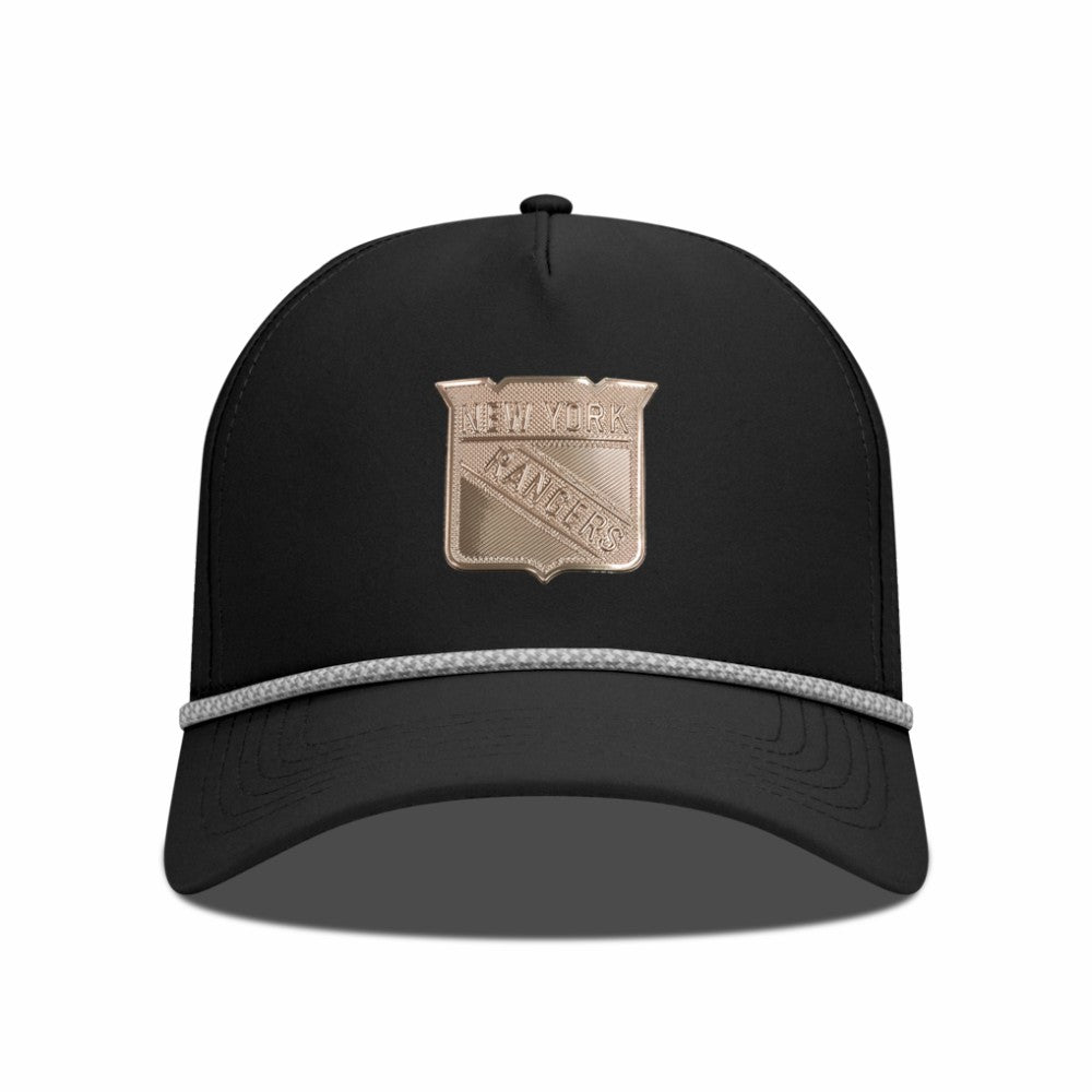 NHL New York Rangers Levelwear Gordon Copper Insignia Vented Adjustable Hat - Black