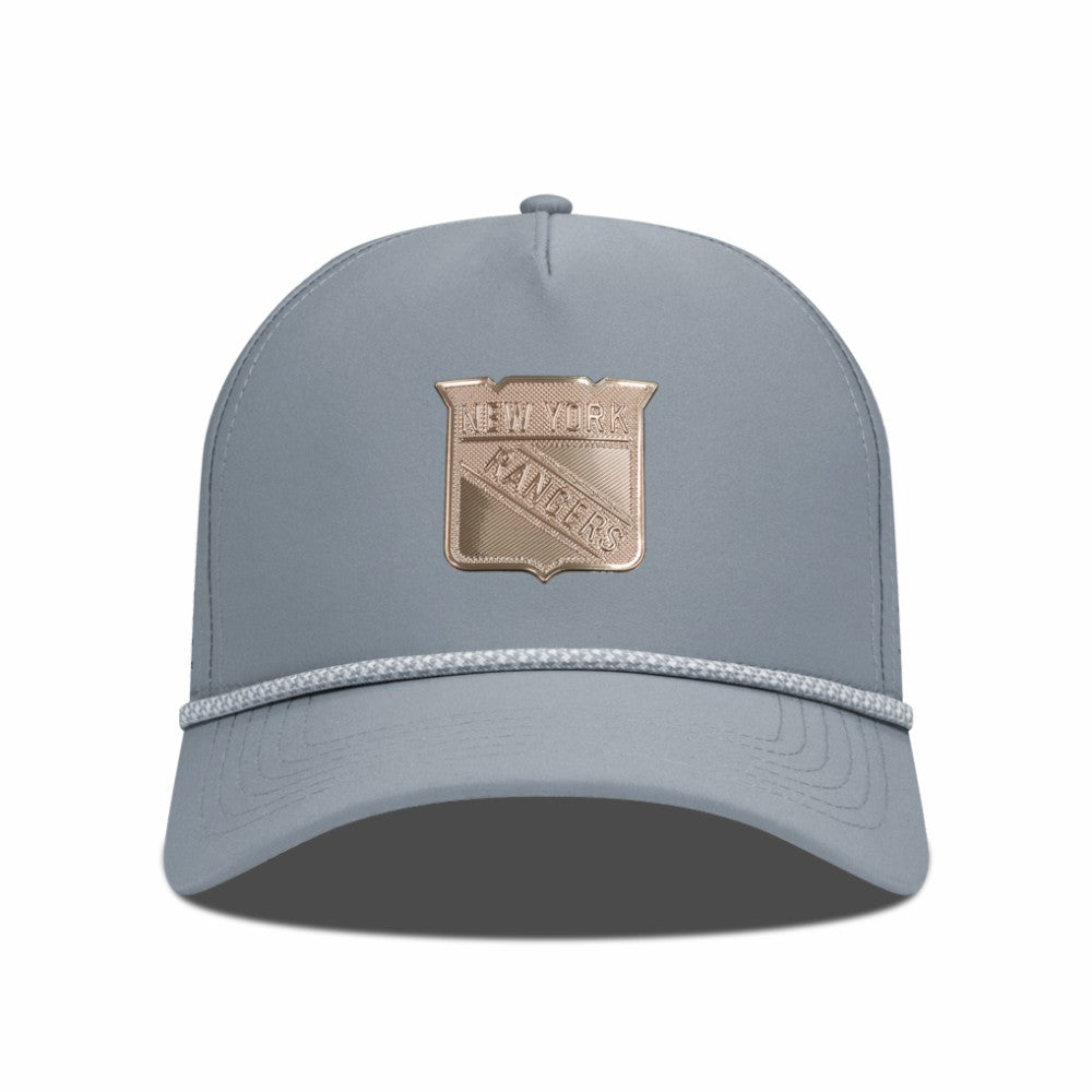 NHL New York Rangers Levelwear Gordon Copper Insignia Vented Adjustable Hat - Gray