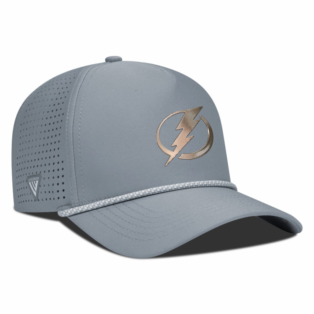 NHL Tampa Bay Lightning Levelwear Gordon Copper Insignia Vented Adjustable Hat - Gray