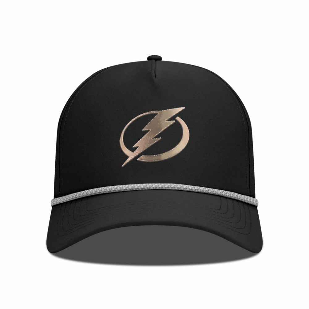 NHL Tampa Bay Lightning Levelwear Gordon Copper Insignia Vented Adjustable Hat - Black