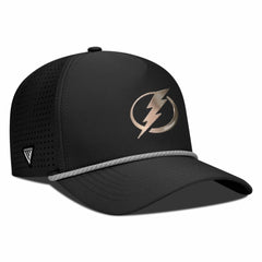 NHL Tampa Bay Lightning Levelwear Gordon Copper Insignia Vented Adjustable Hat - Black