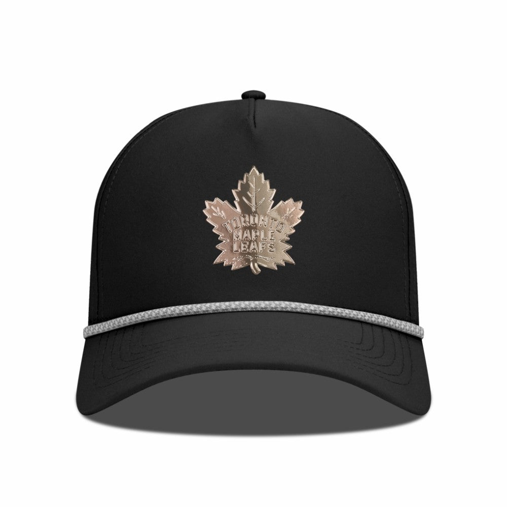 NHL Toronto Maple Leafs Levelwear Gordon Copper Insignia Vented Adjustable Hat - Black