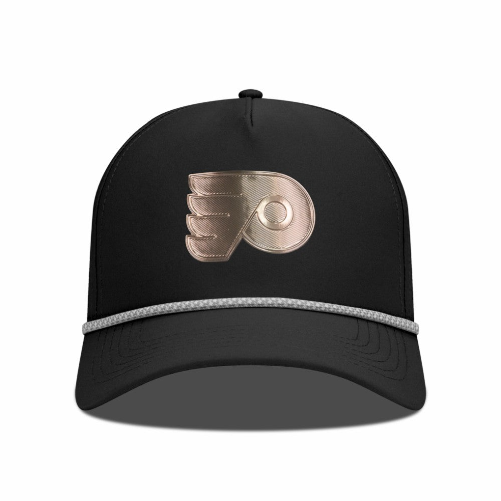 NHL Philadelphia Flyers Levelwear Gordon Copper Insignia Vented Adjustable Hat - Black