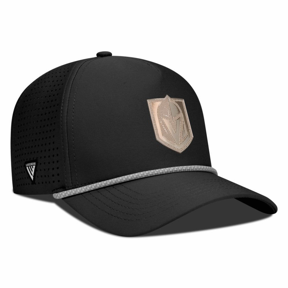 NHL Vegas Golden Knights Levelwear Gordon Copper Insignia Vented Adjustable Hat - Black