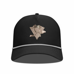NHL Pittsburgh Penguins Levelwear Gordon Copper Insignia Vented Adjustable Hat - Black