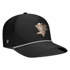 NHL Pittsburgh Penguins Levelwear Gordon Copper Insignia Vented Adjustable Hat - Black