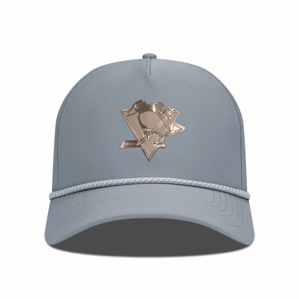 NHL Pittsburgh Penguins Levelwear Gordon Copper Insignia Vented Adjustable Hat - Gray