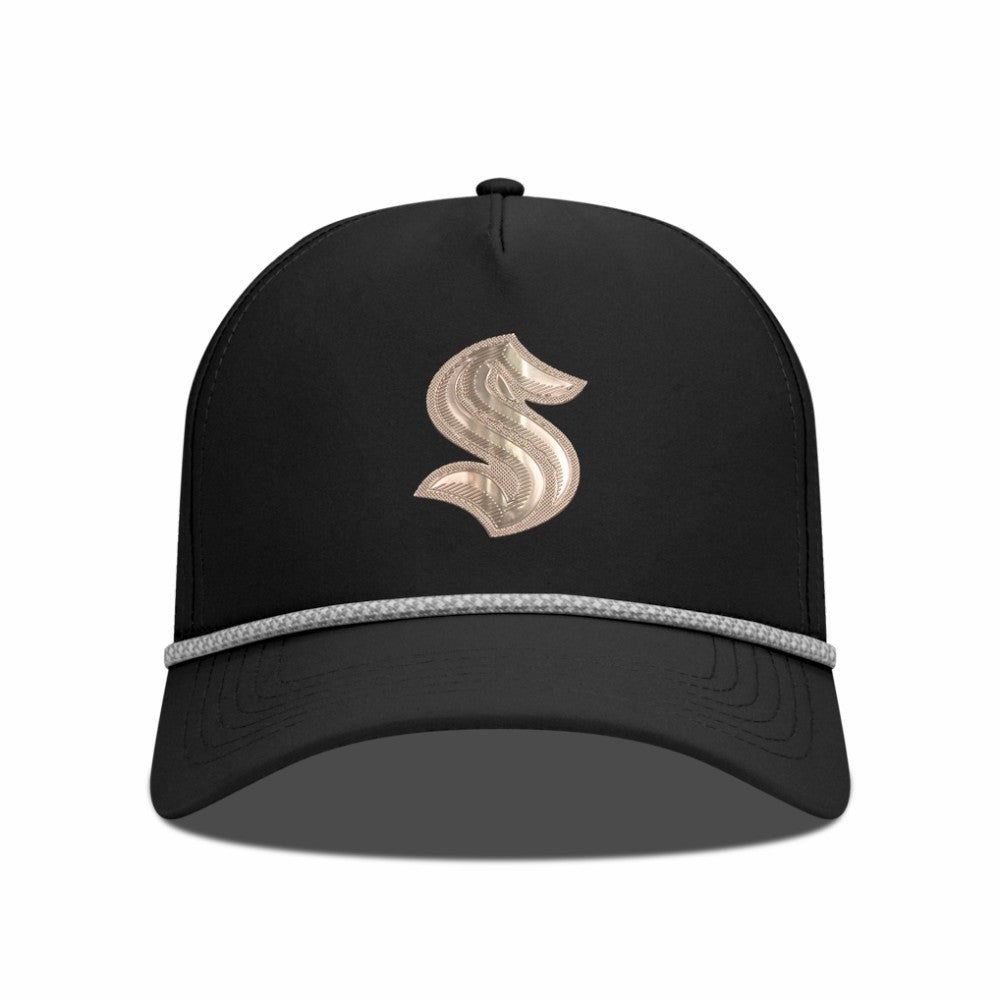 NHL Seattle Kraken Levelwear Gordon Copper Insignia Vented Adjustable Hat - Black