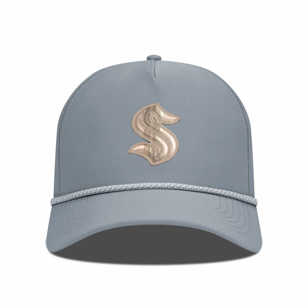 NHL Seattle Kraken Levelwear Gordon Copper Insignia Vented Adjustable Hat - Gray