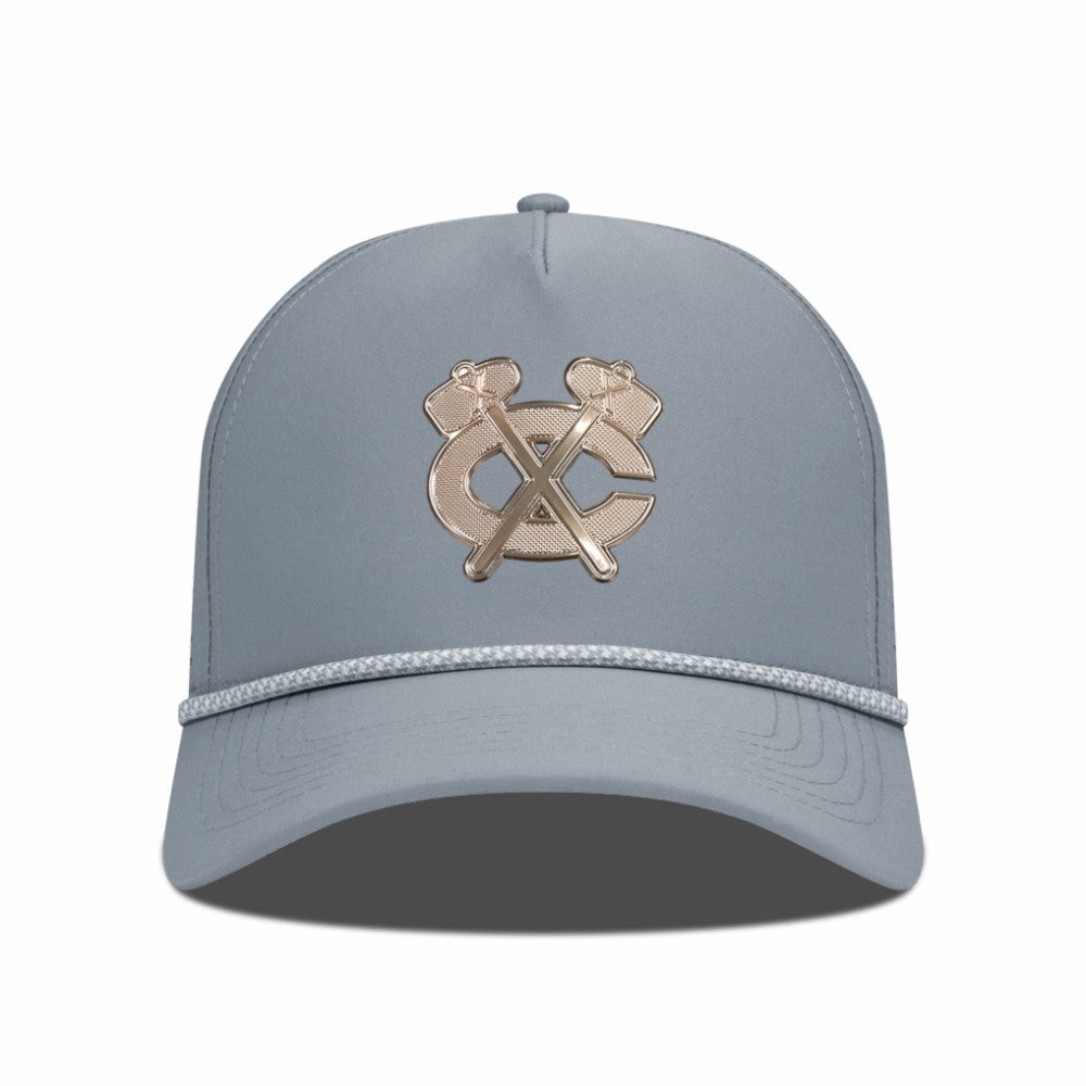 NHL Chicago Blackhawks Levelwear Gordon Copper Insignia Vented Adjustable Hat - Gray