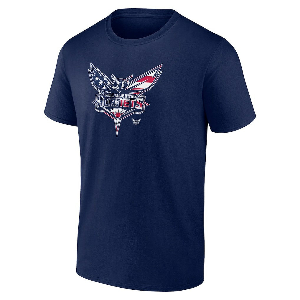 Charlotte Hornets Flag Logo T-Shirt Navy