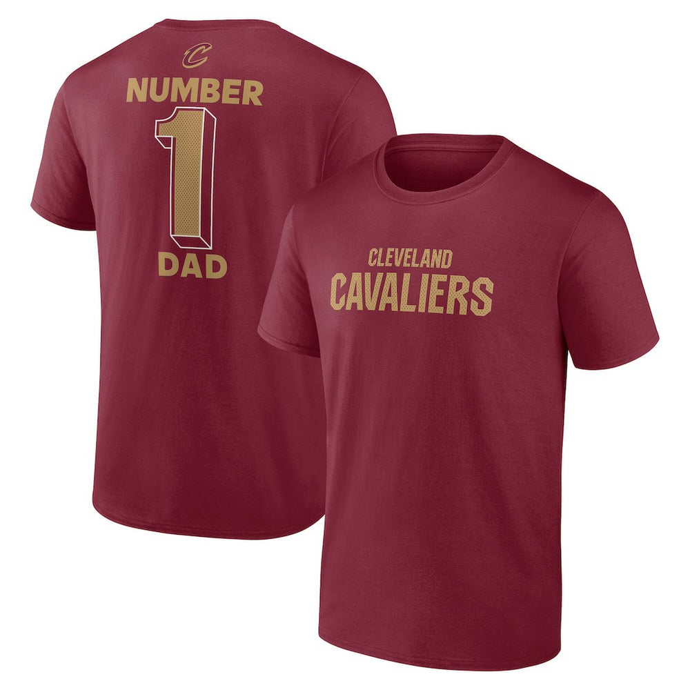 Cleveland Cavaliers #1 Dad Jersey T-Shirt Wine