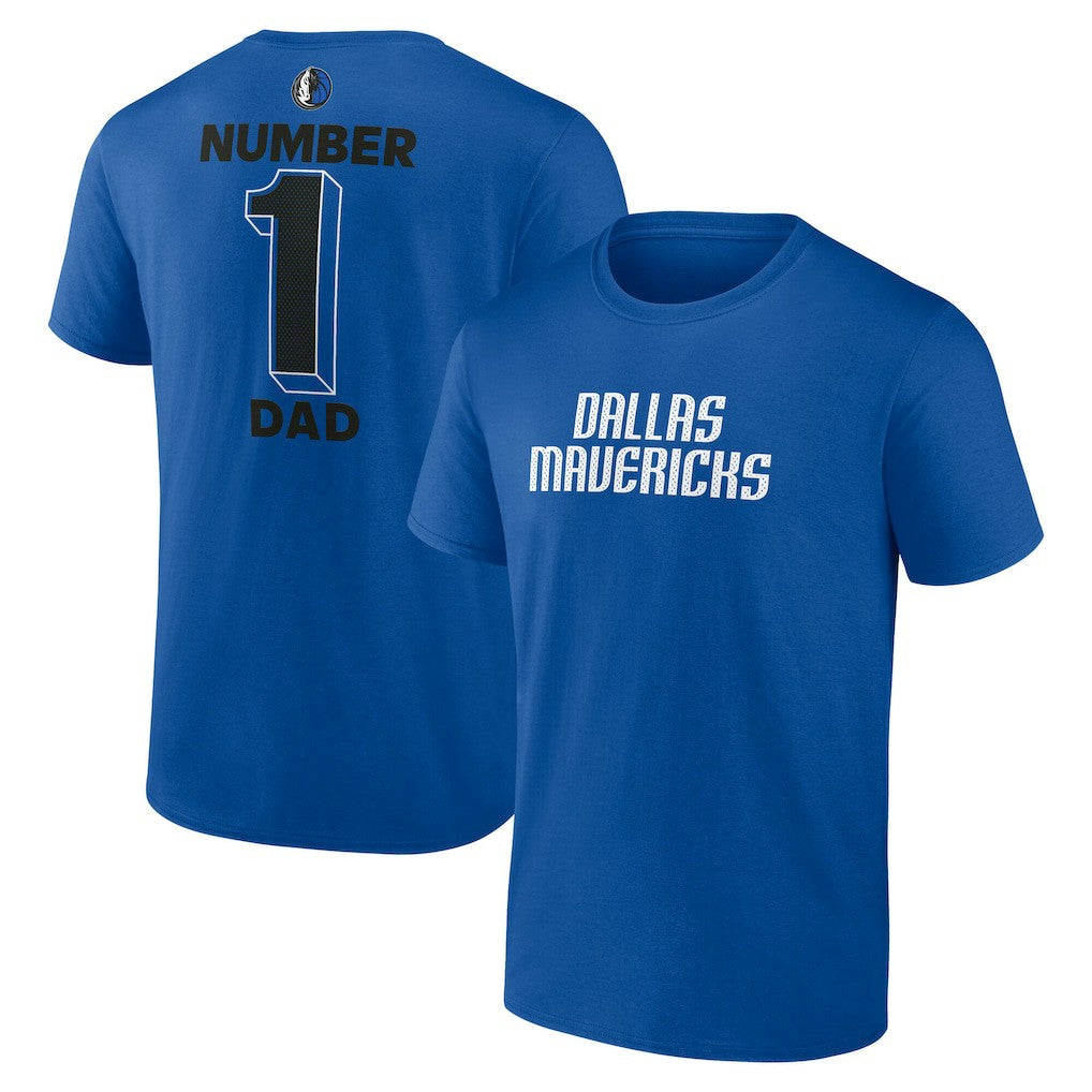 Dallas Mavericks #1 Dad Jersey T-Shirt Blue