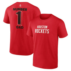 Houston Rockets #1 Dad Jersey T-Shirt Red