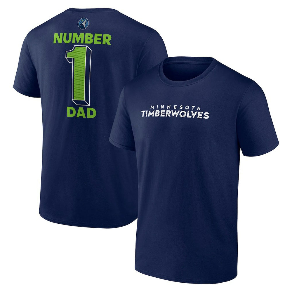 Minnesota Timberwolves #1 Dad Jersey T-Shirt Navy