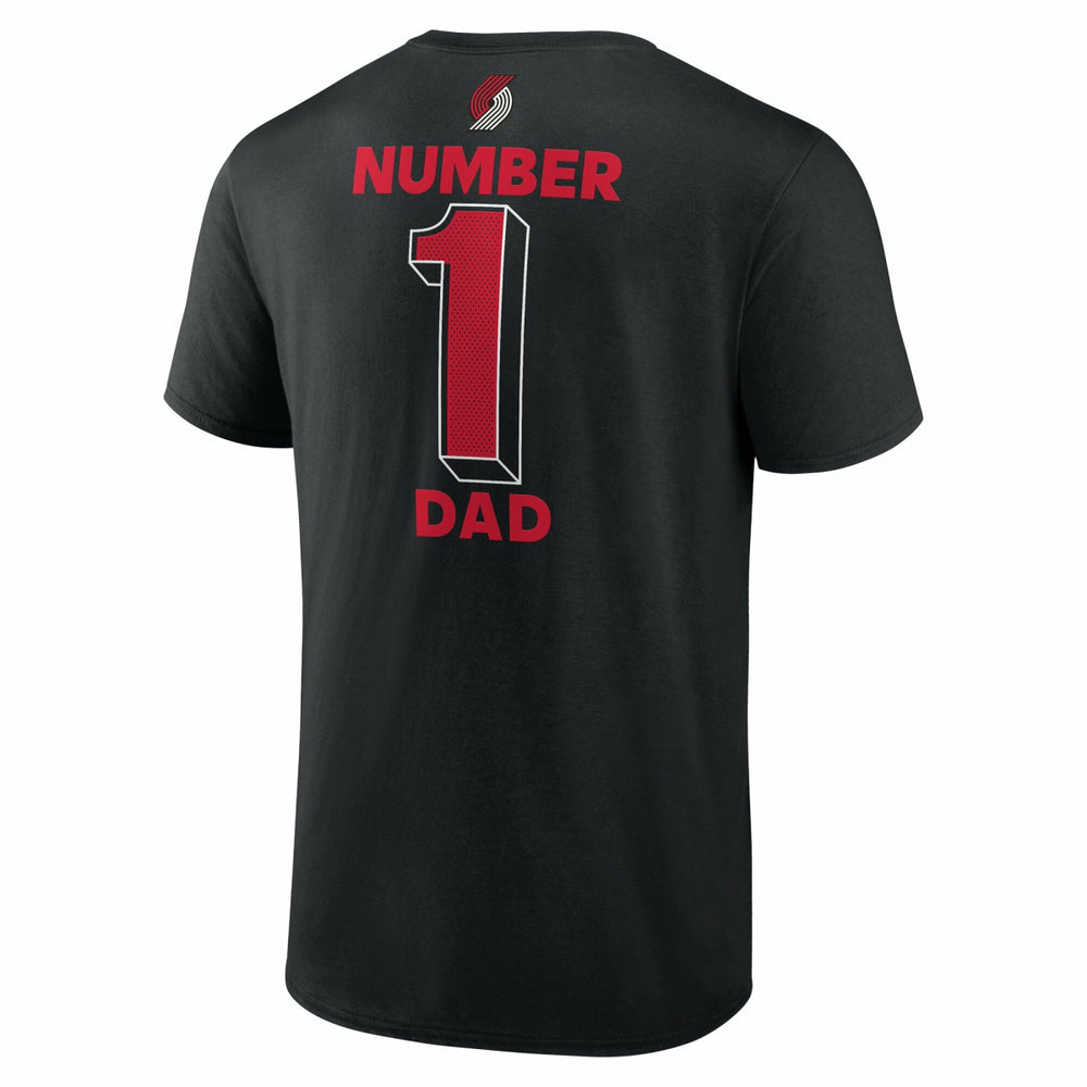 Portland Trail Blazers #1 Dad Jersey T-Shirt Black