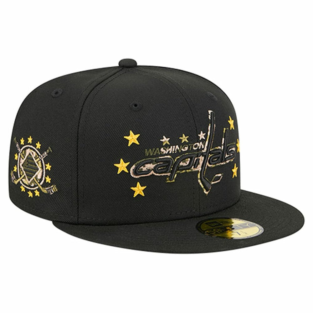 NHL Washington Capitals New Era Military Appreciation Digital Camo Stars 59FIFTY Fitted Hat - Black