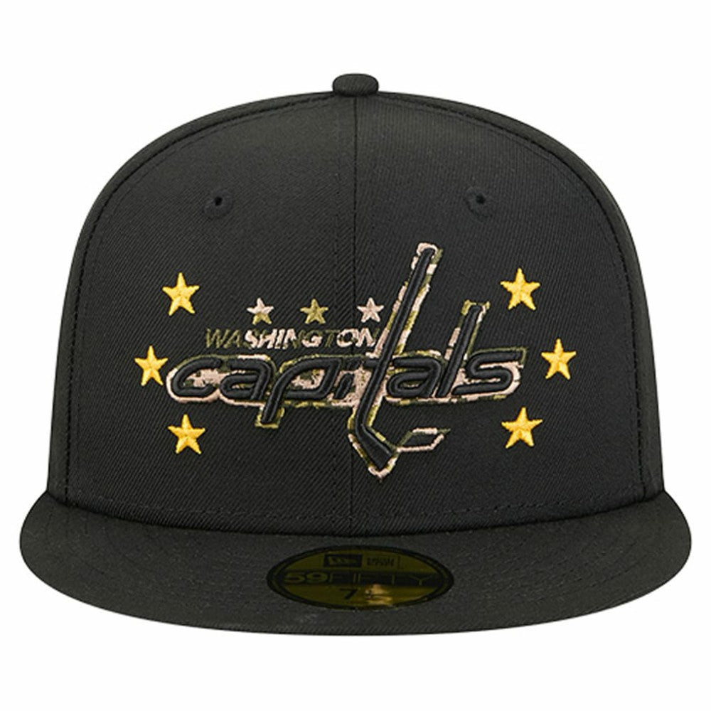 NHL Washington Capitals New Era Military Appreciation Digital Camo Stars 59FIFTY Fitted Hat - Black