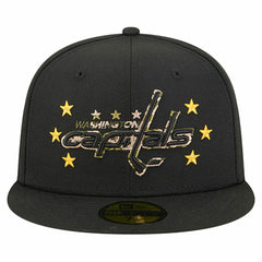 NHL Washington Capitals New Era Military Appreciation Digital Camo Stars 59FIFTY Fitted Hat - Black