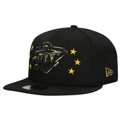 NHL Minnesota Wild New Era Military Appreciation Digital Camo Stars 59FIFTY Fitted Hat - Black