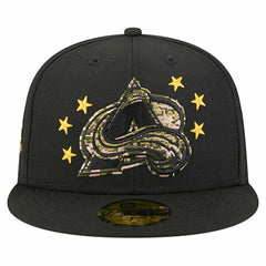 NHL Colorado Avalanche New Era Military Appreciation Digital Camo Stars 59FIFTY Fitted Hat - Black