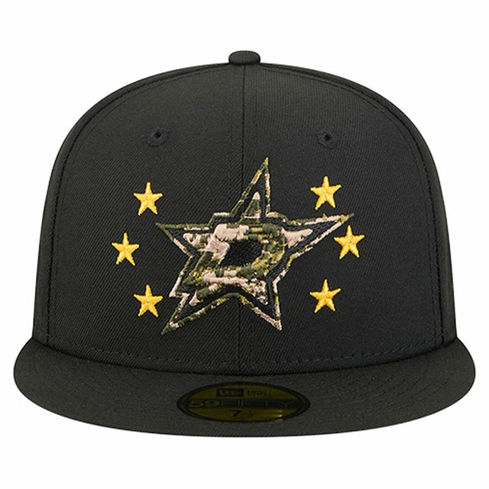 NHL Dallas Stars New Era Military Appreciation Digital Camo Stars 59FIFTY Fitted Hat - Black