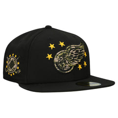 NHL Detroit Red Wings New Era Military Appreciation Digital Camo Stars 59FIFTY Fitted Hat - Black