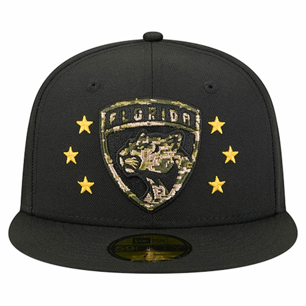 NHL Florida Panthers New Era Military Appreciation Digital Camo Stars 59FIFTY Fitted Hat - Black