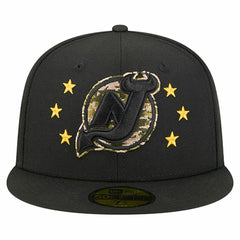 NHL New Jersey Devils New Era Military Appreciation Digital Camo Stars 59FIFTY Fitted Hat - Black