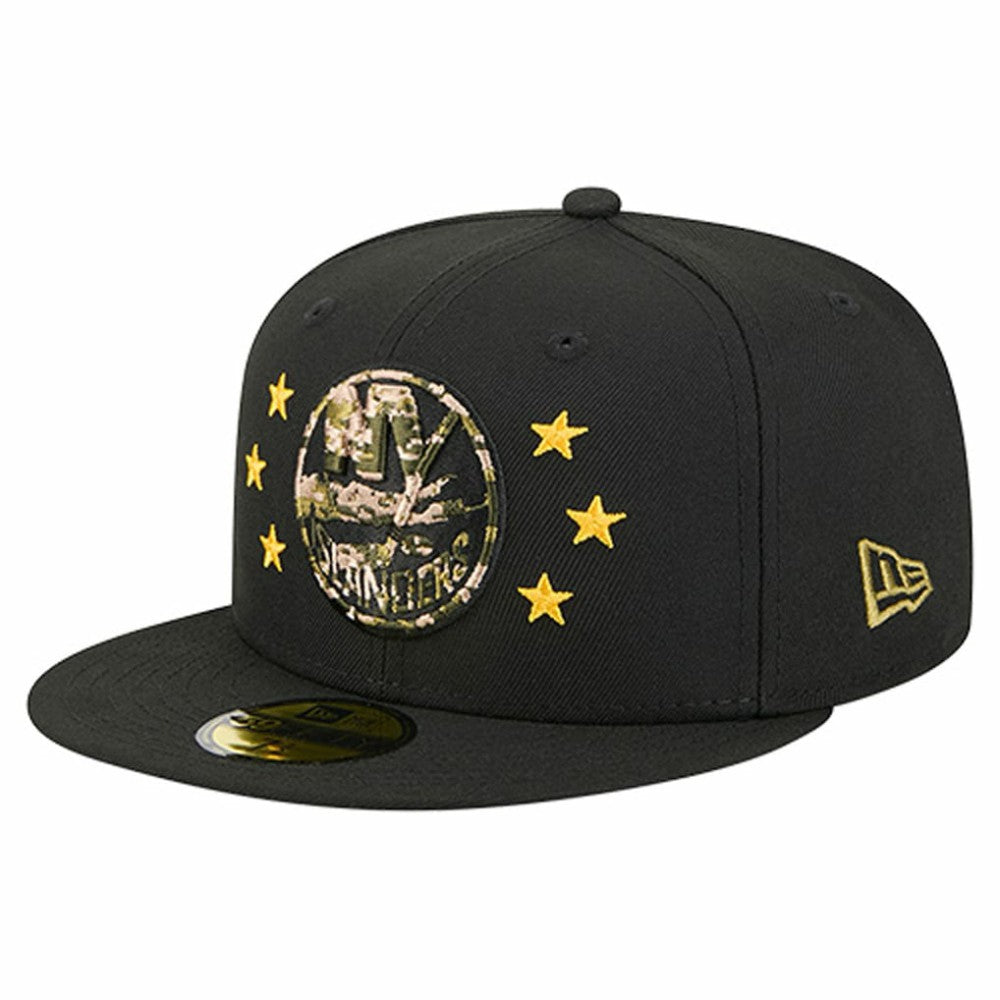 NHL New York Islanders New Era Military Appreciation Digital Camo Stars 59FIFTY Fitted Hat - Black