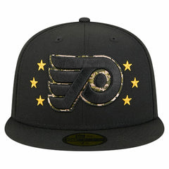 NHL Philadelphia Flyers New Era Military Appreciation Digital Camo Stars 59FIFTY Fitted Hat - Black