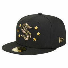 NHL Seattle Kraken New Era Military Appreciation Digital Camo Stars 59FIFTY Fitted Hat - Black