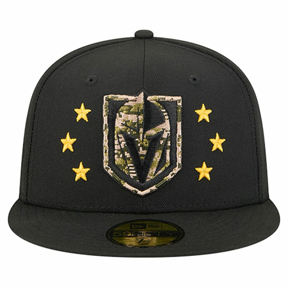 NHL Vegas Golden Knights New Era Military Appreciation Digital Camo Stars 59FIFTY Fitted Hat - Black
