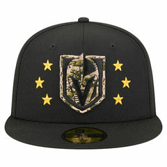 NHL Vegas Golden Knights New Era Military Appreciation Digital Camo Stars 59FIFTY Fitted Hat - Black