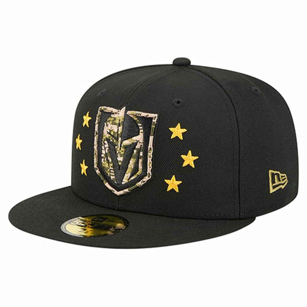 NHL Vegas Golden Knights New Era Military Appreciation Digital Camo Stars 59FIFTY Fitted Hat - Black
