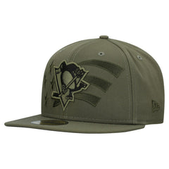 NHL Pittsburgh Penguins New Era Military Appreciation Flag 59FIFTY Fitted Hat - Olive