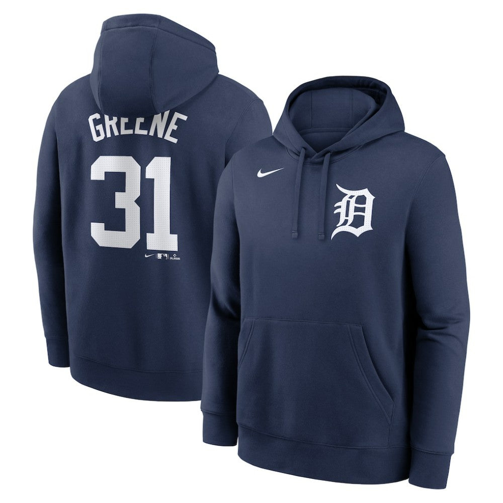 Riley Greene Detroit Tigers Nike Player Name & Number Club Fleece Pullover Hoodie - Navy Hoodies
