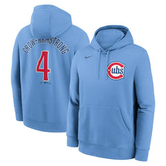 Pete Crow-Armstrong Chicago Cubs Nike Player Name & Number Club Fleece Pullover Hoodie - Light Blue Hoodies